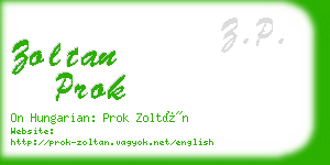 zoltan prok business card